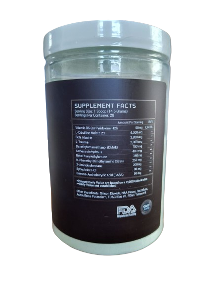 Zeus Pre-Workout ingredient label 3
